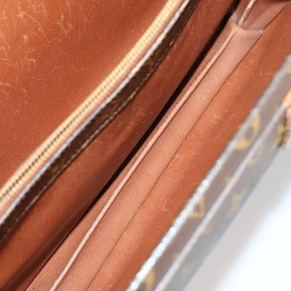 LOUIS VUITTON Monogram Serviette Fermoir Business Bag